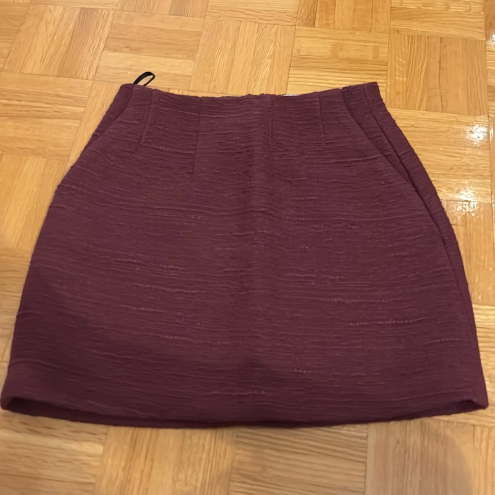 Tweed babaton burdgundy skirt size 0